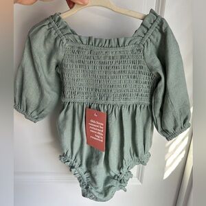Ivy City Co Baby Lani Romper in Eucalyptus with Mommy and Me option